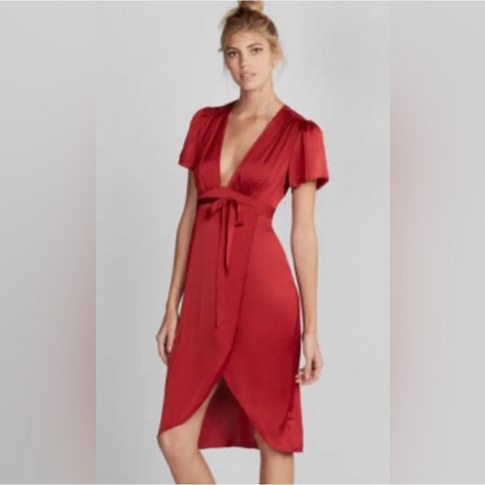 Express Red Satin Dress Size 4
